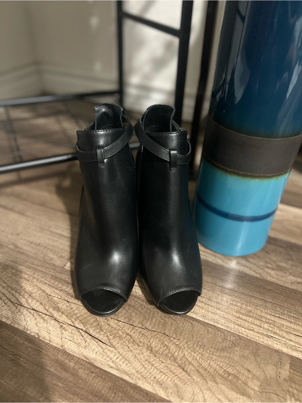 Michael Kors open toe Black Ankle Booties - Women's Fashion Heel